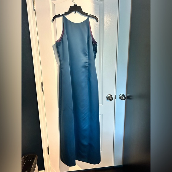 Cachet Size 14 Formal Teal Floor Length Gown with Tie Details down the back - Picture 15 of 15